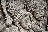 Prambanan - Vishnu Temple, reliefs depicting the story of Krishna and his brother Balarama.